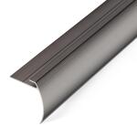 TrimMaster Satin Silver 8mm x 74 in. Aluminum Stair Nosing Floor Transition Strip (HLVT8MA74)