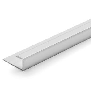 TrimMaster Satin Silver 8mm x 84 in. Aluminum Square Cap Floor Transition Strip (HLVT12MA84)