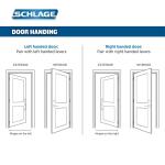 Schlage Accent Aged Bronze Right Handed Dummy Door Handle (F170 ACC 716 RH)