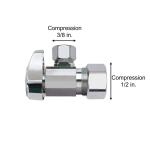 BrassCraft 1/2 in. Compression Inlet x 3/8 in. Compression Outlet 1/4-Turn Angle Valve (G2CR19X C1)