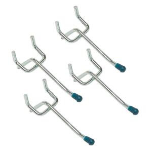 Everbilt 2 in. Zinc-Plated Steel Single Straight Peg Hooks 1/8 in Pegs (4-Pack) (01155)