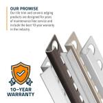 TrimMaster Silver 1/2 in. x 98 1/2 in. Aluminum L Shaped Tile Edging Trim (H8703MF98)