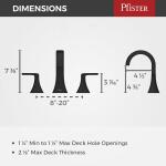 Pfister Bruxie 8 in. Adjustable Widespread Double Handle Bathroom Faucet with Drain Kit Included in Spot Defense Matte Black (72S2ALBNL)