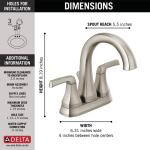 Delta Portwood 4 in. Centerset 2-Handle Bathroom Faucet in SpotShield Brushed Nickel (25770LF-SP)