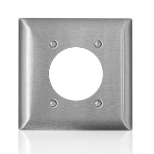 Leviton 2.15 in. 2-Gang Magnetic Stainless Steel Range and Dryer Wallplate, Standard Size C-Series, Type 430 (R50-SL703-000)