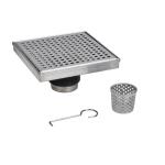 Oatey Designline 4 in. x 4 in. Stainless Steel Square Shower Drain with Square Pattern Drain Cover (DSS2040R2)