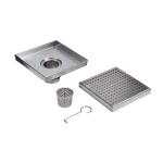 Oatey Designline 4 in. x 4 in. Stainless Steel Square Shower Drain with Square Pattern Drain Cover (DSS2040R2)
