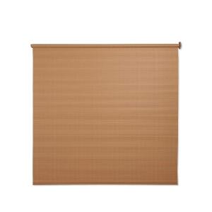 Tan Cordless Wheel-Operated Light Filtering PVC Exterior Shade 72 in. W x 72 in. L (471460)