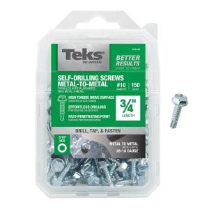 Teks #10 x 3/4 in. External Hex Flange Hex-Head Self-Drilling Screws (150-Pack) (21320)