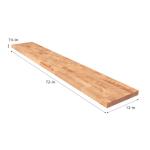 HARDWOOD REFLECTIONS Solid Wood Butcher Block Shelf 72 in. W X 12 in. D X 1.5 in. H in Unfinished Birch (HD1512FJBIRRAW-72)