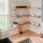 HARDWOOD REFLECTIONS Solid Wood Butcher Block Shelf 72 in. W X 12 in. D X 1.5 in. H in Unfinished Birch (HD1512FJBIRRAW-72)