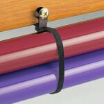 Commercial Electric 8in Mountable 75lb Tensile Strength UL 21 Rated Cable Zip Ties 100 Pack UV (Black) (GTM-200STCB)