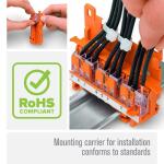 WAGO 221-413/996-010 3-Wire Lever Nuts Conductor Compact Splicing Connectors, 12-24 AWG (10-Pack) (60338741)