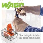 WAGO 221-412/996-010 2-Wire Lever Nuts Conductor Compact Splicing Connectors, 12-24 AWG (10-Pack)(60343606)