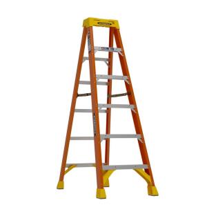 Werner 6 ft. Fiberglass Step Ladder (10 ft. Reach Height) with 300 lb. Load Capacity Type IA Duty Rating (NXT1A06)