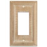 AMERELLE Mackinnon 1-Gang Rocker Weathered White Wood Wall Plate (430RWWHBX)