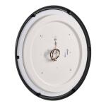 Commercial Electric 12 in. Light Matte Black and White Adjustable CCT Integrated LED Ceiling Flush Mount Fixture with Interchangeable Trim (CA8aA018ER125WB)
