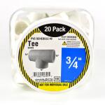 Charlotte Pipe 3/4 in. Schedule 40 Tee S x S x S Pro Pack 20-Pack (PVC 02400 0820HD)