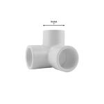 Charlotte Pipe 1 in. x 1 in. 90 Degree Socket x Hub PVC Elbow with Side Outlet (PVC 02510 1000)