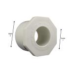 Charlotte Pipe 2 in. x 1 in. PVC Schedule 40 Spigot x S Reducer Bushing (PVC021071300HD)