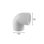 Charlotte Pipe 1-1/4 in. x 1-1/4 in. 90 Degree PVC Socket x Socket Elbow Fitting (PVC023001200HD)