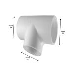 Charlotte Pipe 3/4 in. x 3/4 in. x 1/2 in. PVC Schedule 40 S x S x Female Pipe Thread Reducing Tee (PVC024012900HD)