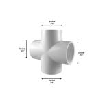 Charlotte Pipe 3/4 in. PVC Schedule 40 S x S x S x S Cross (PVC024100600HD)