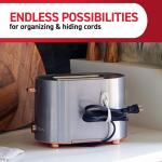 Command Cord Bundlers, Gray, Damage Free Organizing, 2 Cord Bundlers and 3 Command Strips (17304-ES)