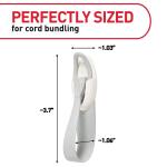 Command Cord Bundlers, Gray, Damage Free Organizing, 2 Cord Bundlers and 3 Command Strips (17304-ES)
