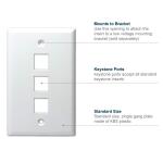 Commercial Electric White 6-Port 1-Decorator/Rocker/1-Duplex Plastic Wall Plate (1-Pack) - 5006-WH