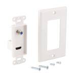 Commercial Electric 1-Gang White HDMI and Coaxial Plastic Wall Plate (DPPSSW-1CH-1)