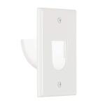Commercial Electric 1-Gang White Cable Pass-Through Plastic Wall Plate with Recessed In-Wall Opening (DPPSSW-1BN-1)