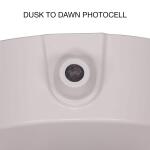 Commercial Electric Dusk to Dawn Sensor White Exterior Outdoor Twin Head LED Flood Light Security 1200 to 2400 Lumens 4000K Wet Rated (51405192)
