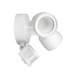 Commercial Electric 240-Degree White Motion Activated Integrated LED Outdoor Twin Head Security Flood Light, 4000K (IS08a240030WHTH)