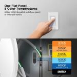 Commercial Electric 11 in. 12.5-Watt Dimmable White Integrated LED 875 Lumens Round Flat Panel Ceiling Flush Mount with Color Change 5CCT (74210/6WY/HD)