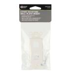 Commercial Electric 1-Gang 2-Port Plastic Wall Plate Insert, White (DPPSIW-1PP-1)