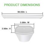 Commercial Electric 4 ft. 3600 Lumens LED Wraparound Ceiling Light 40W 120V Hardwire Garage Light Laundry Room Shop Light Bright White 4000K (54654241)