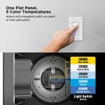 Feit Electric 10.5-Watt Integrated LED Flush Mount 7.5 in. White Square Dimmable Flat Panel Ceiling with Color Change 5CCT (74208/6WYCA)