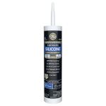 GE Supreme Silicone Caulk 10.1 oz Window and Door Sealant White (2814819)
