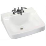 Glacier Bay White Aragon 19 in. Rectangular Vitreous China Bathroom Sink
