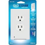 GLOCOVER White 1-Gang Duplex Outlet Wall Plate with Built-In Nightlight - GC-CCDO-W