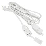 HDX 12ft. 16/2 Light Duty Indoor Multi-Outlet Extension Cord with Twin Ends, White (HWHDT16212)