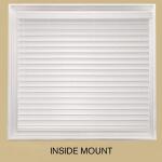 Home Decorators Collection White Cordless Premium Faux Wood blinds with 2.5 in. Slats - 35 in. W x 64 in. L (Actual Size 34.5 in. W x 64 in. L) (10793478361892)