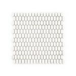 Jeffrey Court Serenity Dolomite 11.125 in. x 11.875 in. Elongated Hex Matte White/Grey Glass Mosaic Wall/Floor Tile (0.917 SF/Each) (13157)