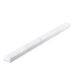 Jeffrey Court Italian White Carrara .75 in. x 12 in. Honed Marble Wall Pencil Tile (1 Linear Foot) (95352)