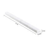 Jeffrey Court Italian White Carrara .75 in. x 12 in. Honed Marble Wall Pencil Tile (1 Linear Foot) (95352)
