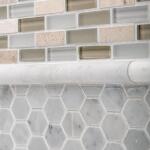 Jeffrey Court Carrara White .75 in. x 12 in. Honed Marble Wall Pencil Tile (1 Linear Foot) (99062)