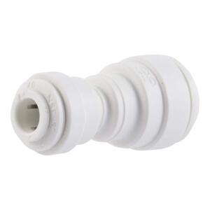 John Guest 3/8 in. O.D. x 1/4 in. O.D. Push-to-Connect Polypropylene Reducing Coupling Fitting (PP201208WHD)