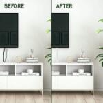 Legrand Wiremold CordMate II Cord Cover 5 ft. Channel, Cord Hider for Home or Office, Holds 3 Cables, White (C50)