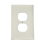 Leviton 1-Gang White Duplex Outlet/Receptacle Nylon Midway/Midsize Wall Plate (10-Pack) - M52-00PJ8-0WM